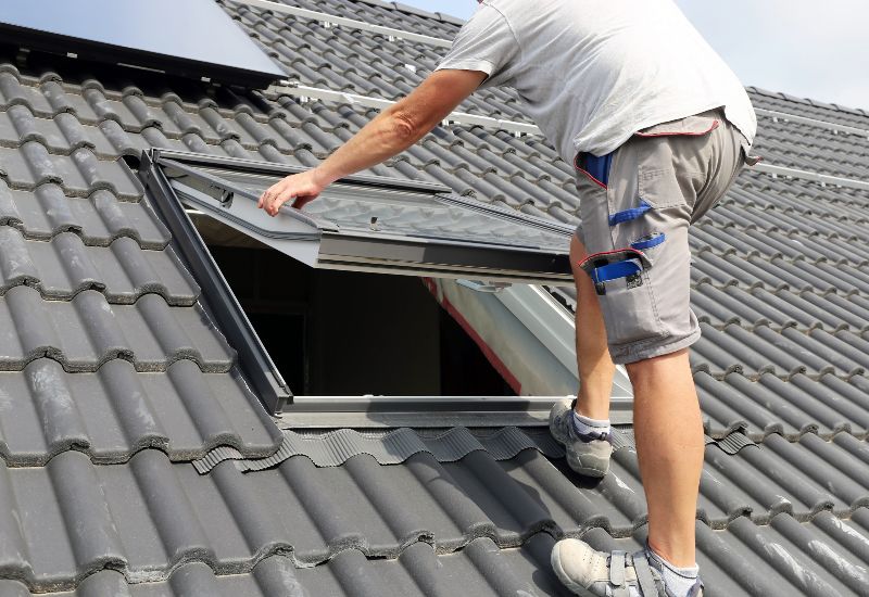 Man Installing Roof Skylight in Orlando, FL